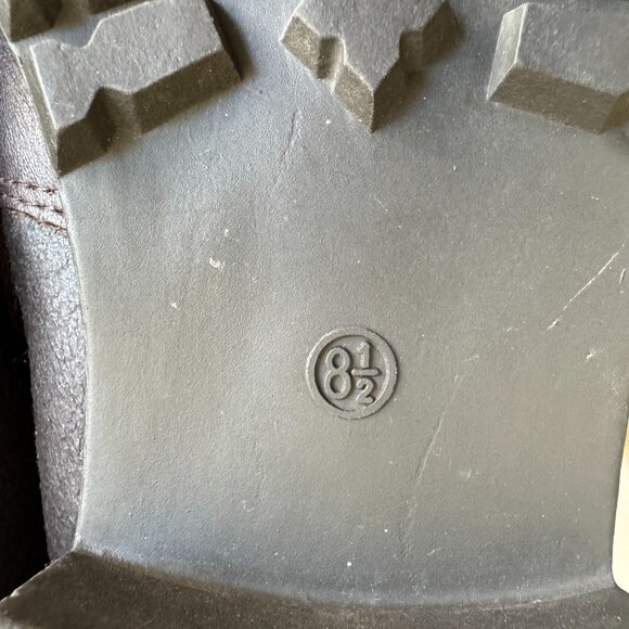 Kelsi Dagger Glenda Brown Leather Shearling Knee High Rubber Sole Flat Boots - Picture 17 of 17